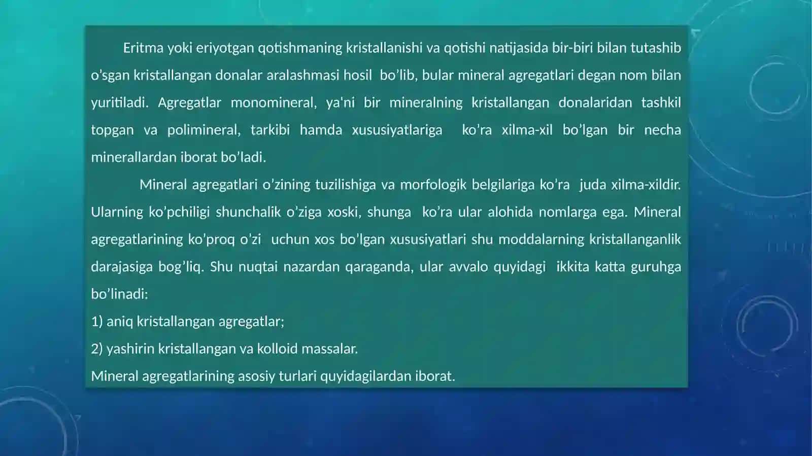 MINERAL AGRIGATLARI 2