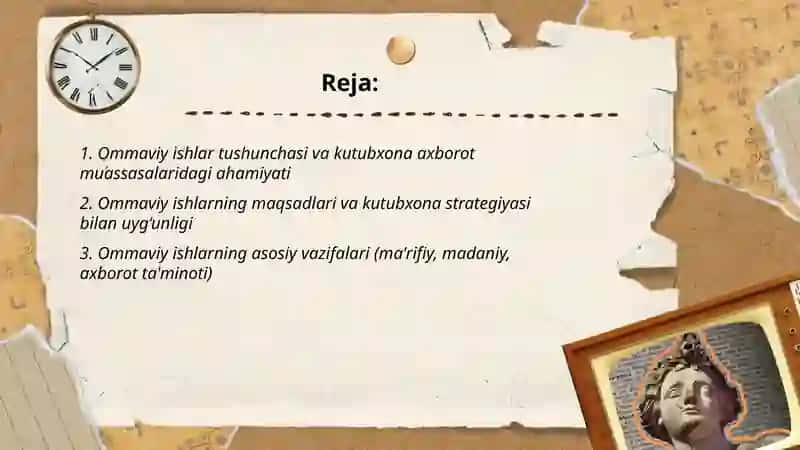 Ommaviy ishlar tushunchasi va kutubxona axborot muassasalaridagi ahamiyati 2