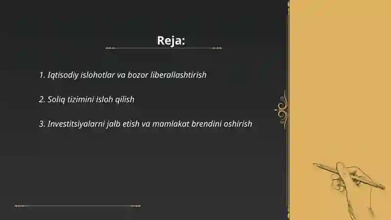 Iqtisodiy islohotlar va bozor liberallashtirish 2