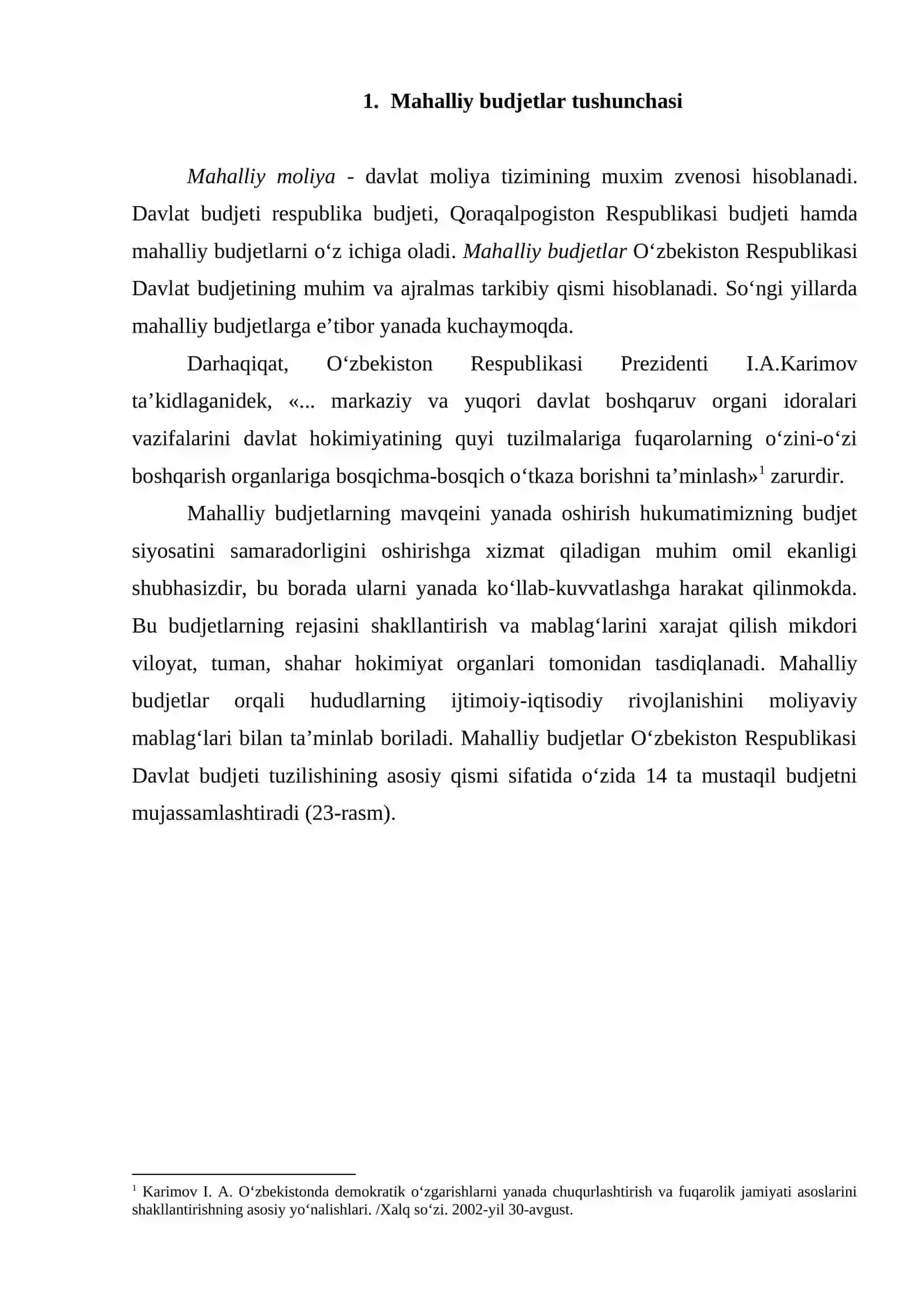 Mahalliy budjetlar va budjetlararo munosabatlar 2
