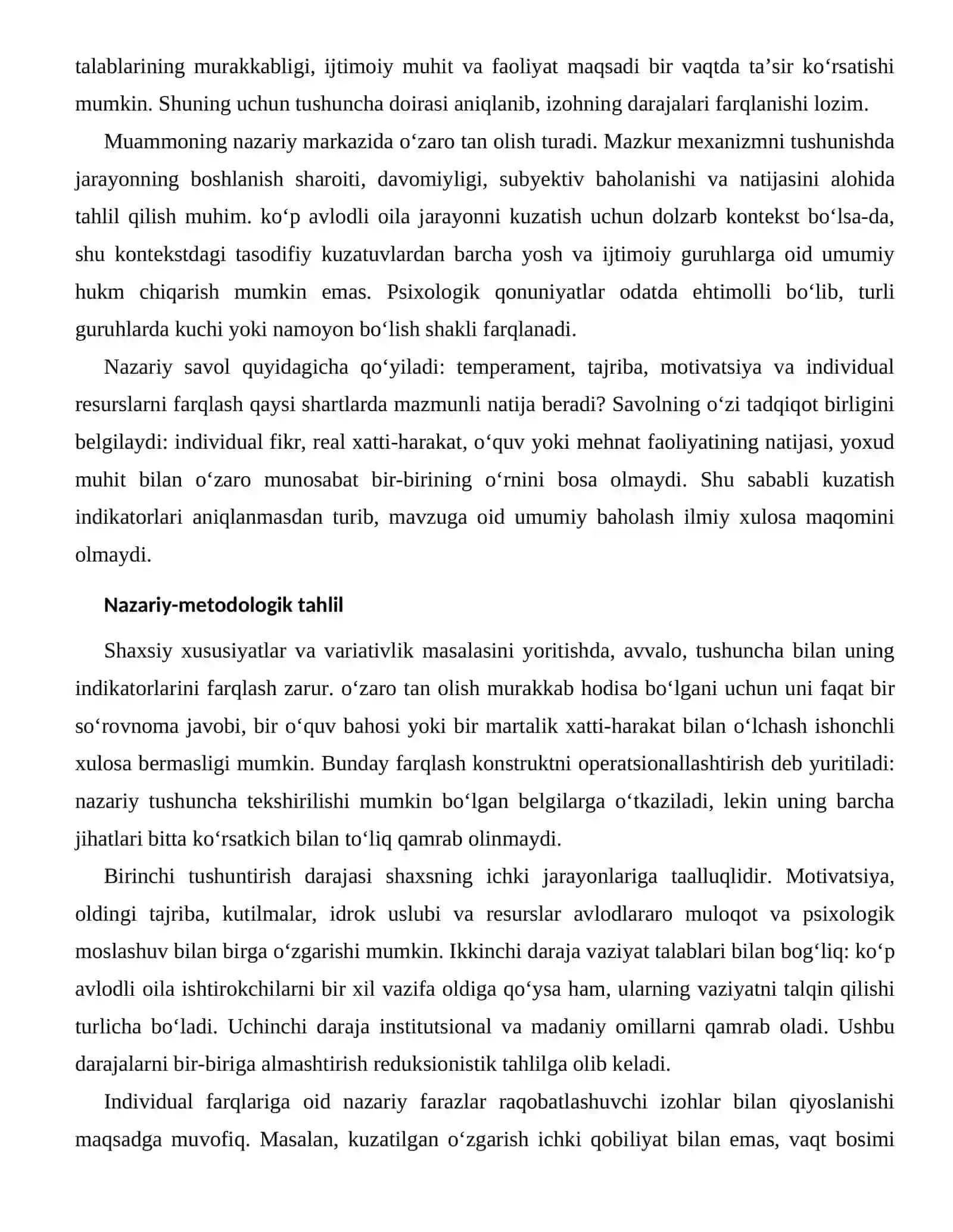 AVLODLARARO MULOQOT VA PSIXOLOGIK MOSLASHUVNING INDIVIDUAL FARQLARI 2