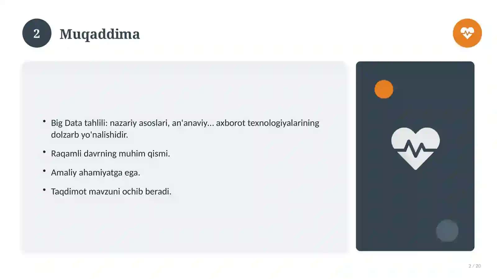 Big Data tahlili: nazariy asoslari, an'anaviy yondashuvda 2