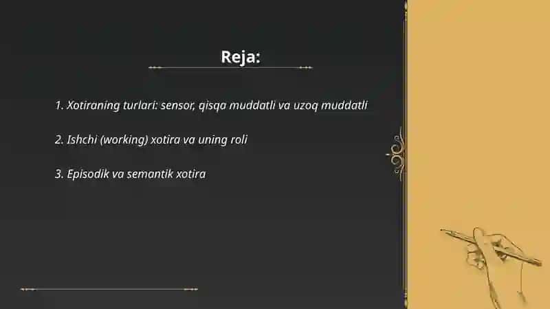 Sensor, Qisqa Muddatli va Uzoq Muddatli Xotira 2