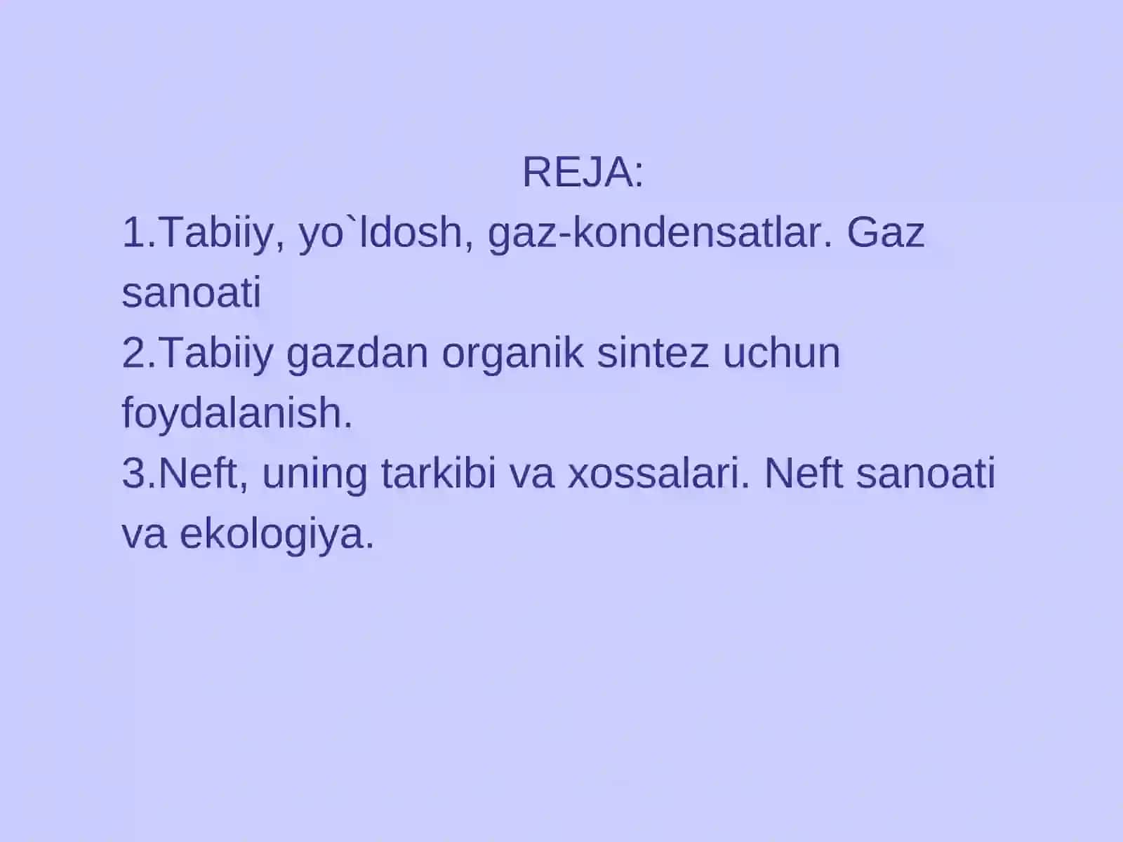 ORGANIK KIMYO (nazariy) 2