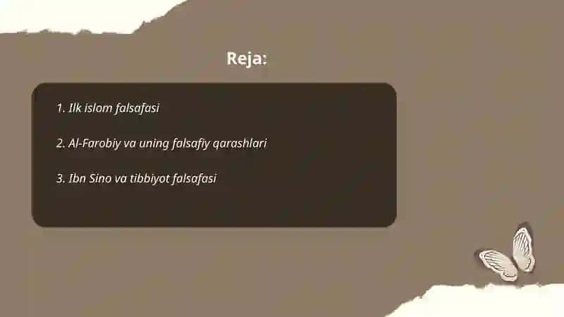 Ilk o'rta asr sharq falsafasi va uyg'onish davri 2