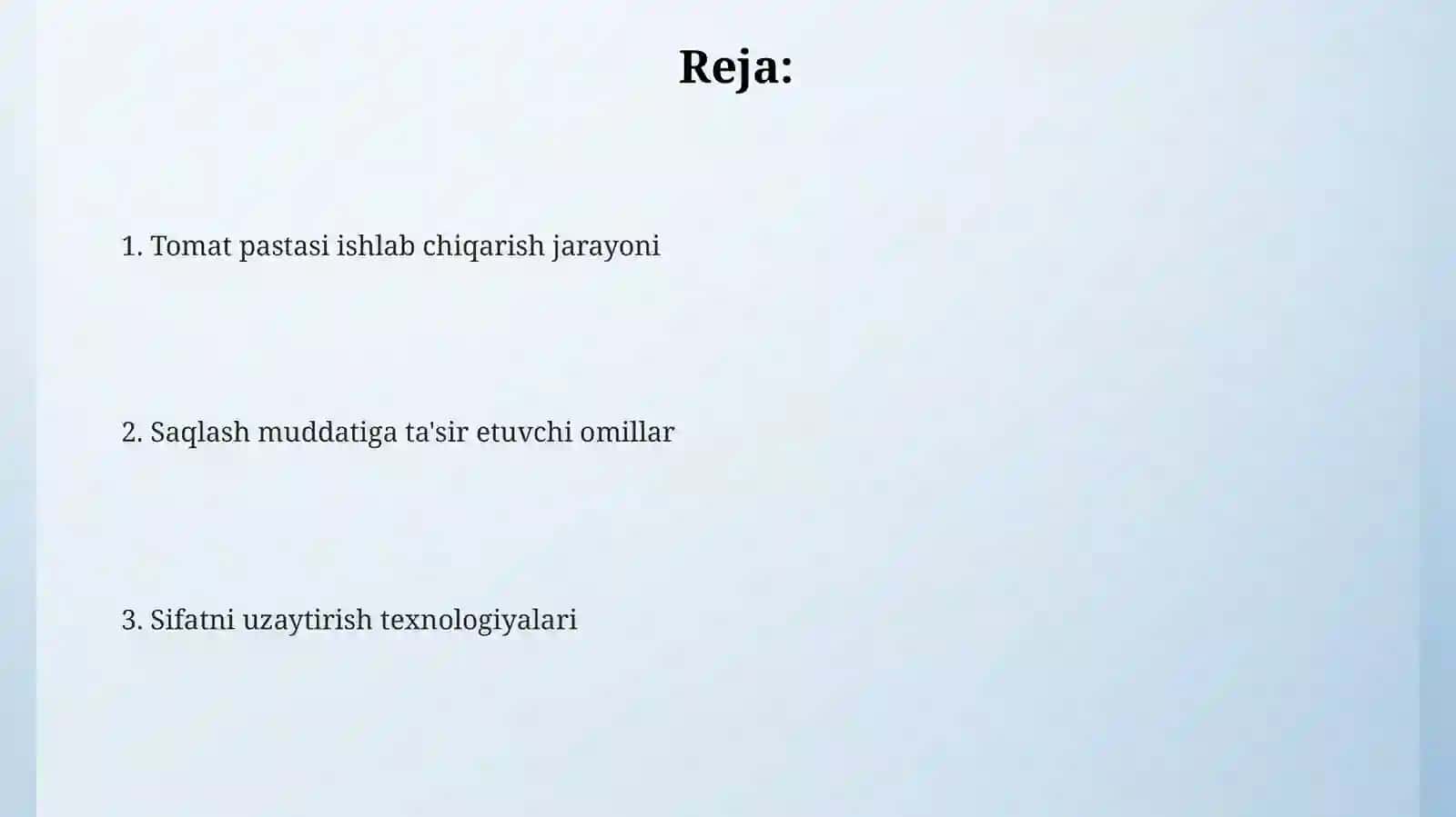 Konserva ishlab chiqarishda saqlash muddati va sifatini uzaytirish texnologik usullarini tashkil etish (tomat pastasi) 2