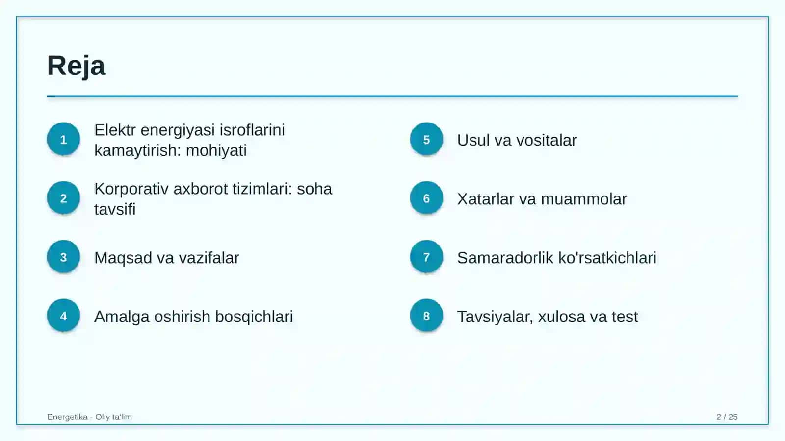 Korporativ axborot tizimlarida elektr energiyasi isroflarini kamaytirish 2