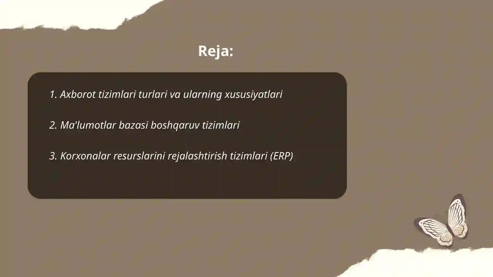 Axborot tizimlarining turlari 2