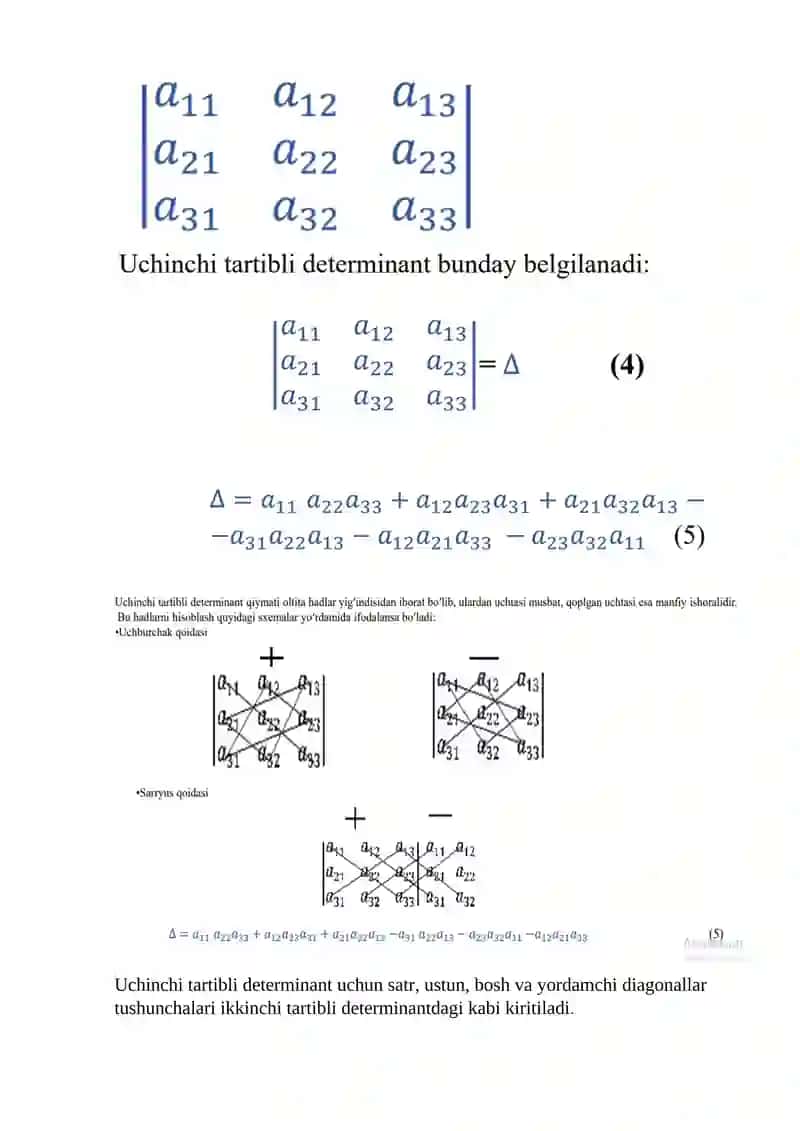 Determinantlar 2
