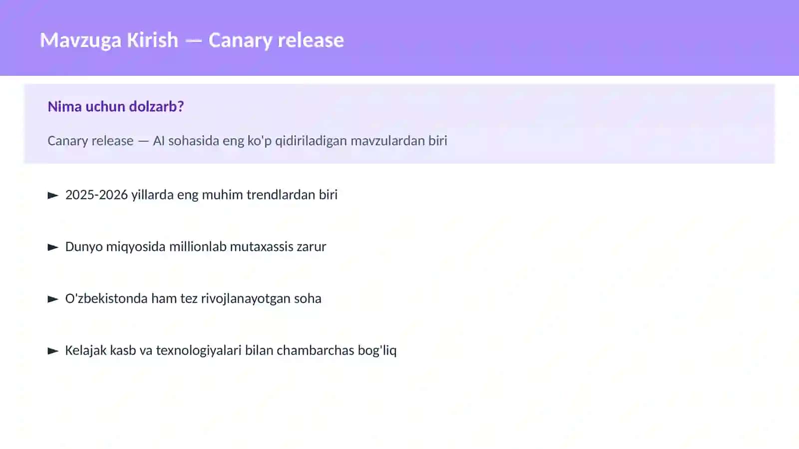 Canary release 2