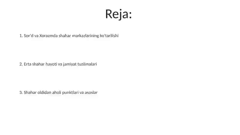 O'zbekiston hududida eng qadimgi davrlarda ilk shaharlarning yuzaga kelishi 2