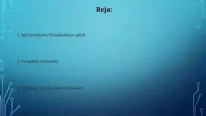 Statistik xulosalar 2