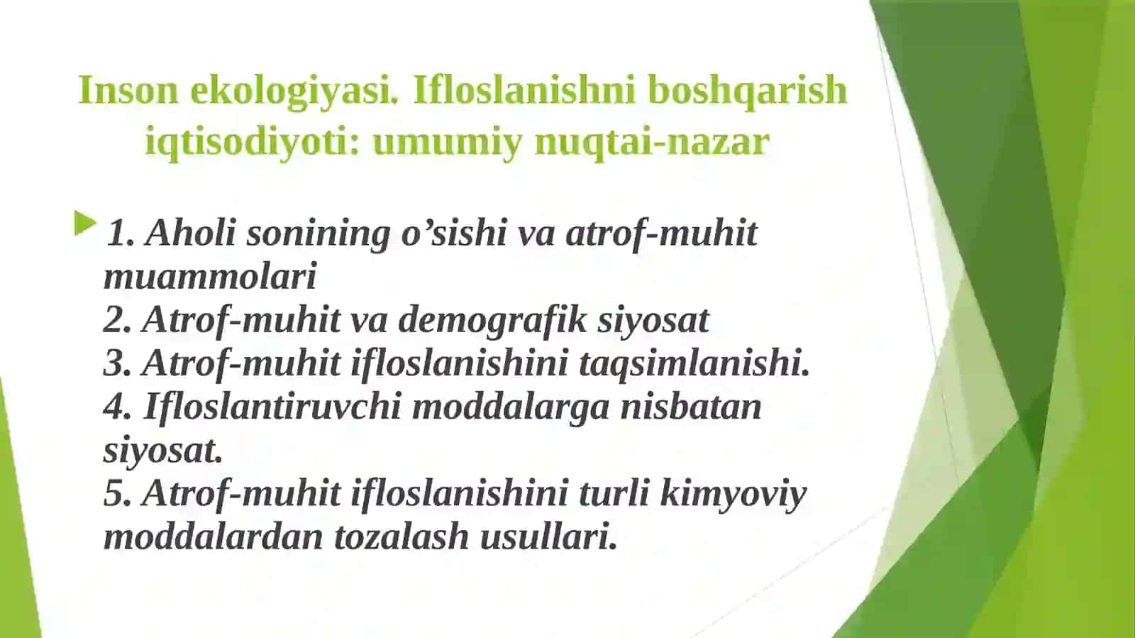 INSON EKOLOGIYASI 2