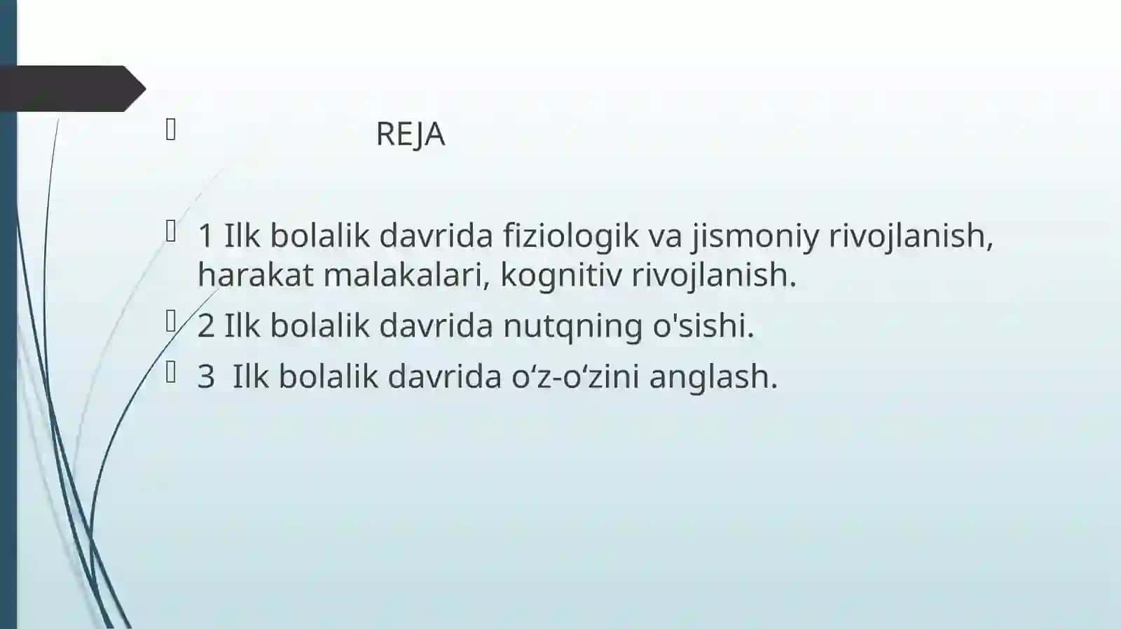 ILK BOLALIK DAVRINING PSIXOLOGIK XUSUSIYATLARI VA BILISH JARAYONLARI 2