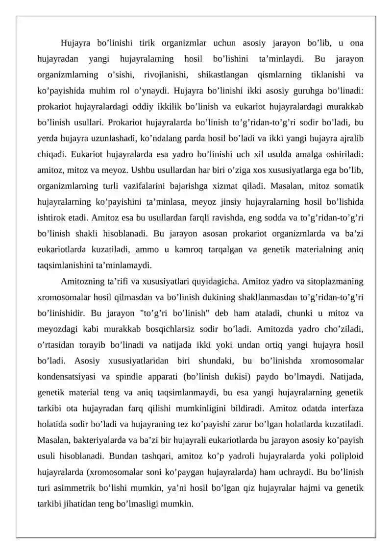 Amitozning bo’linish turlari 2