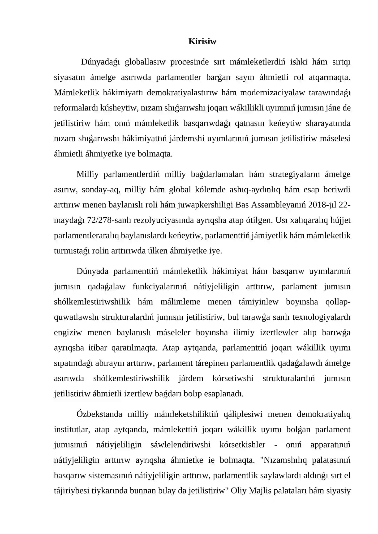Oliy majlis nızam palatası spiker wakillikleri 2