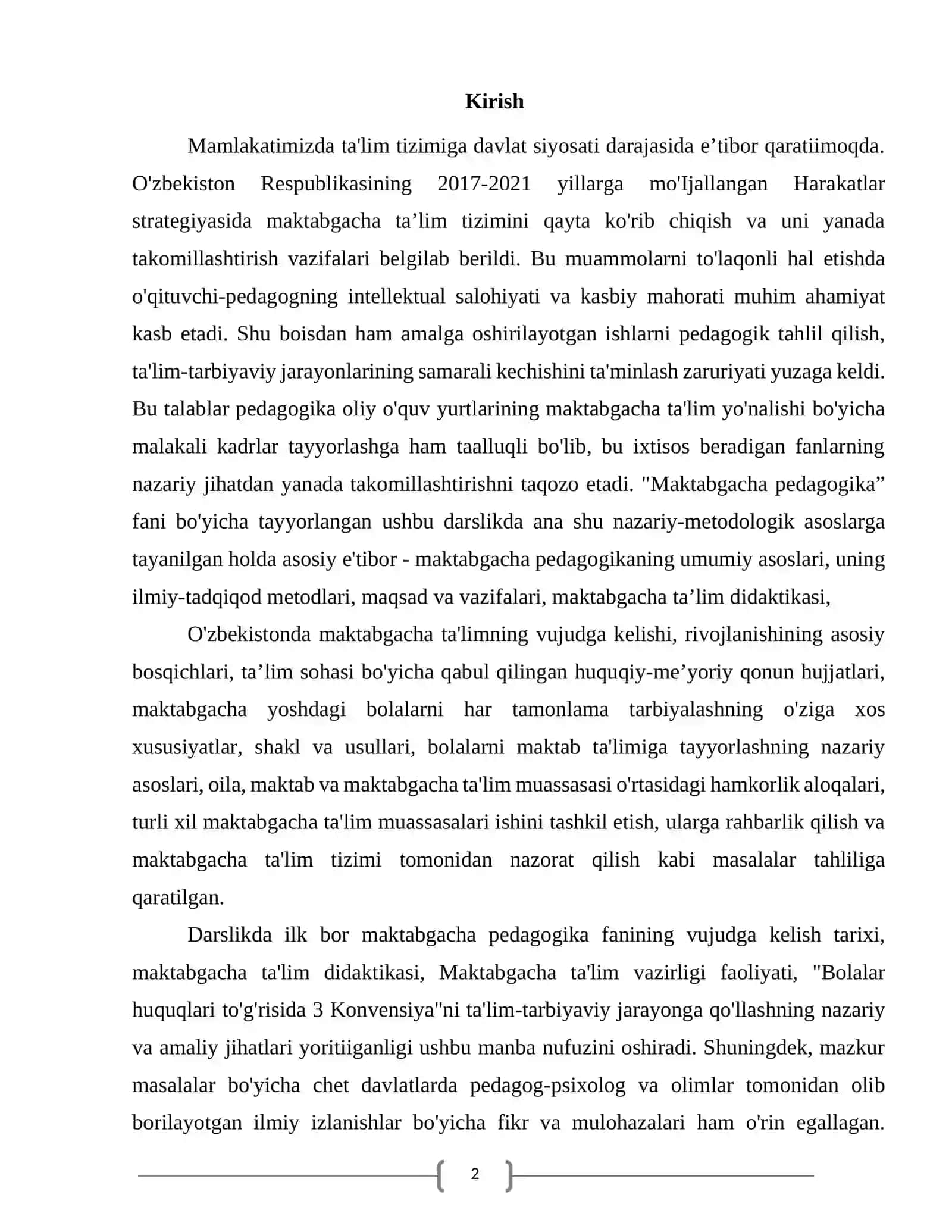 Maktabgacha ta’lim muassasalarida ijtimoiy-pedagogik faoliyat yo’nalishlari 2