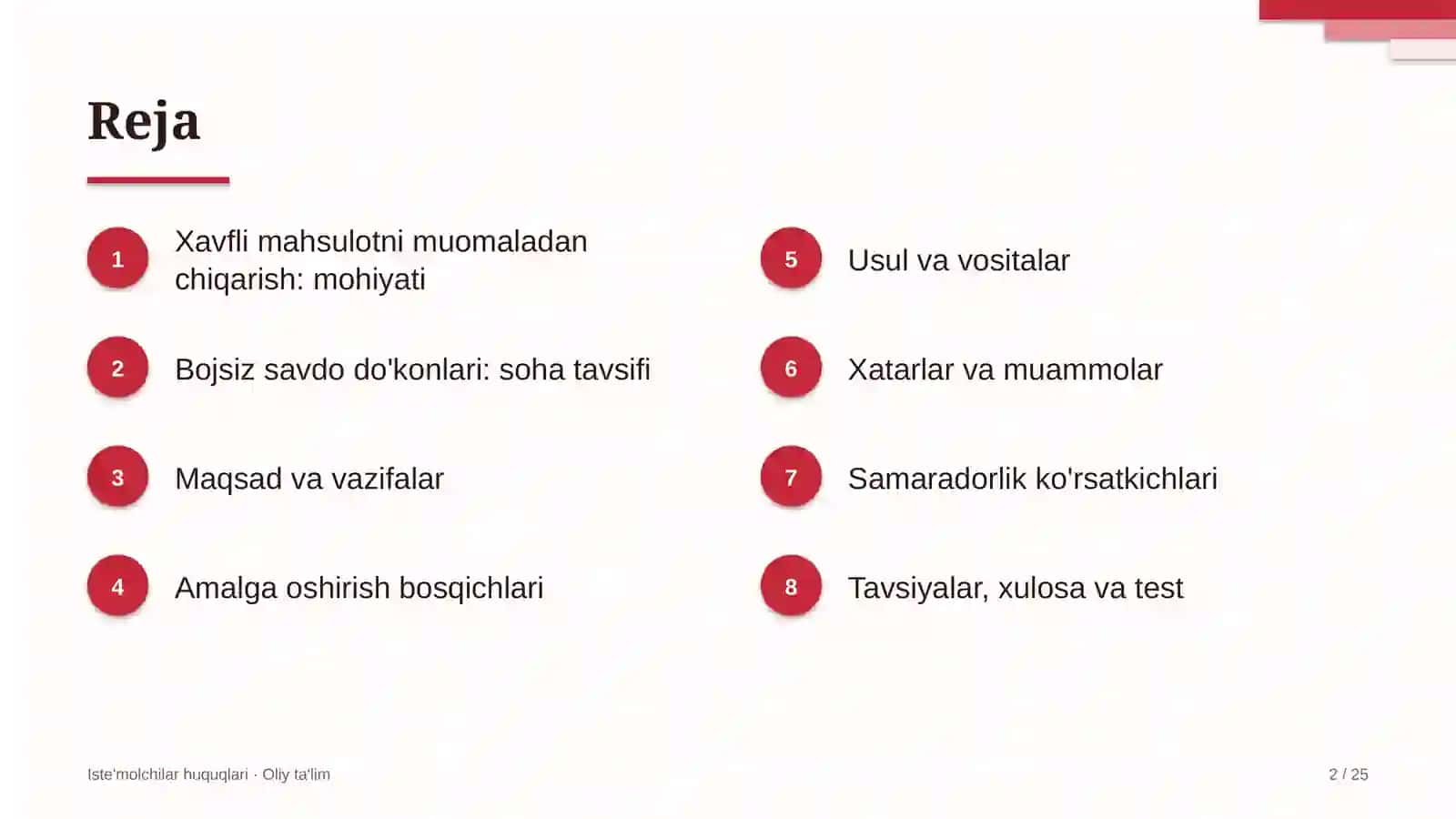 Bojsiz savdo do'konlarida xavfli mahsulotni muomaladan chiqarish tartibi 2