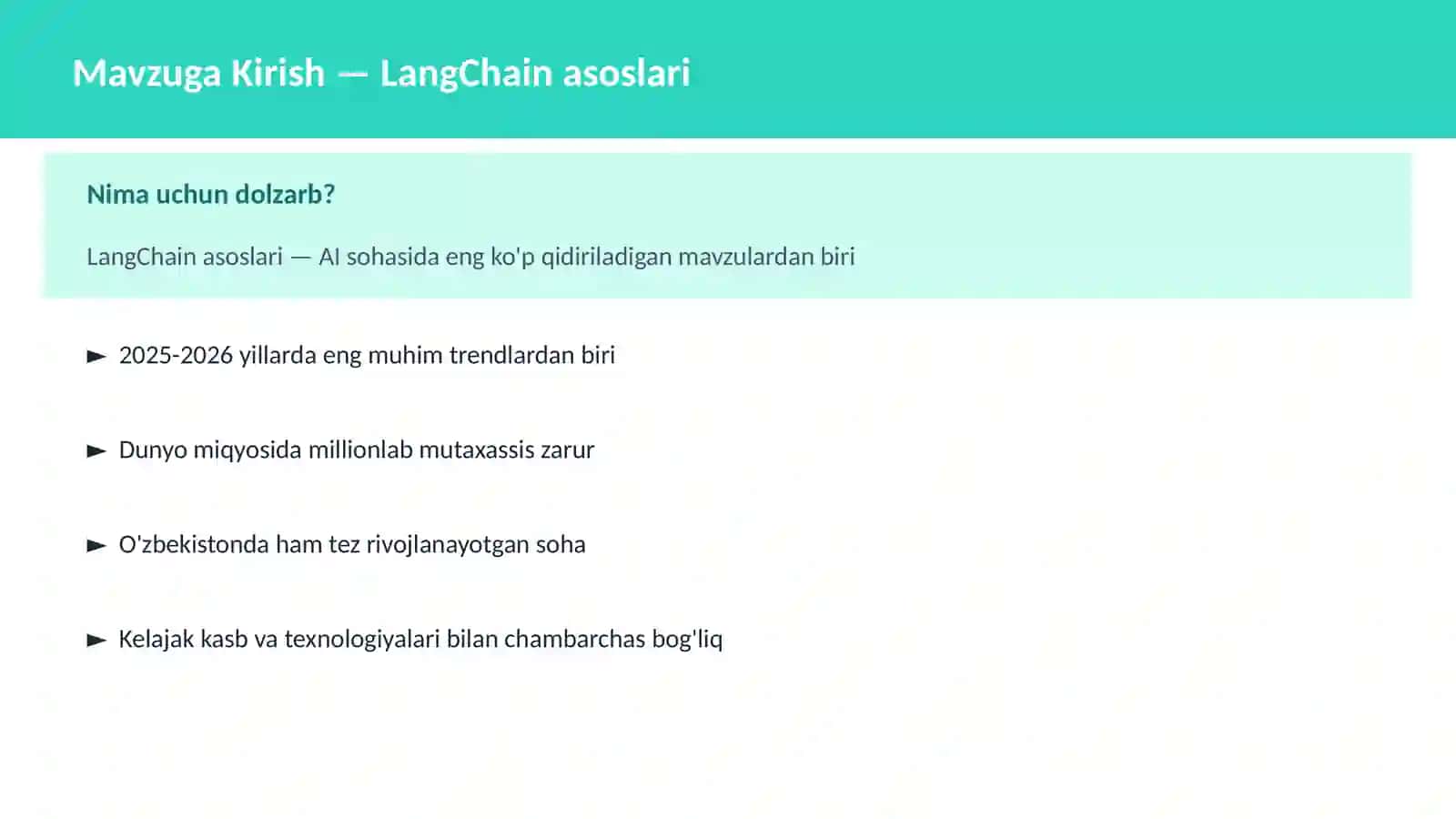 LangChain asoslari 2