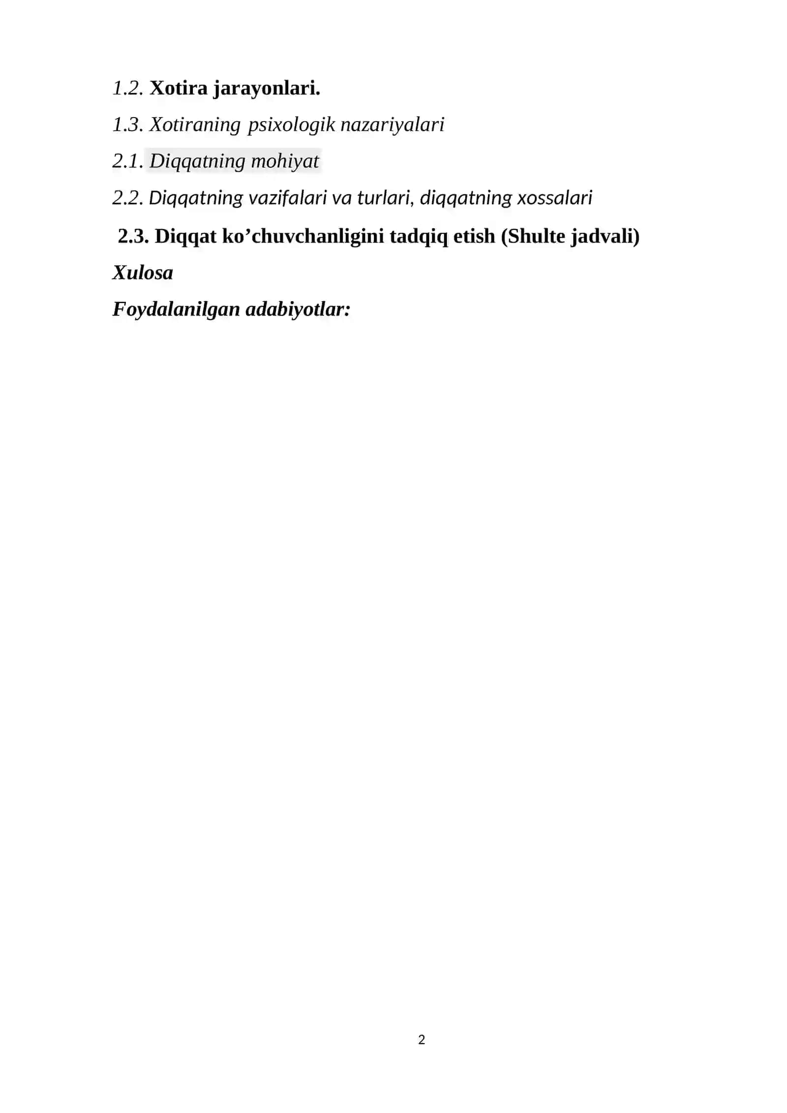Kurs ishi mavzusining dolzarbligi va zarurati 2