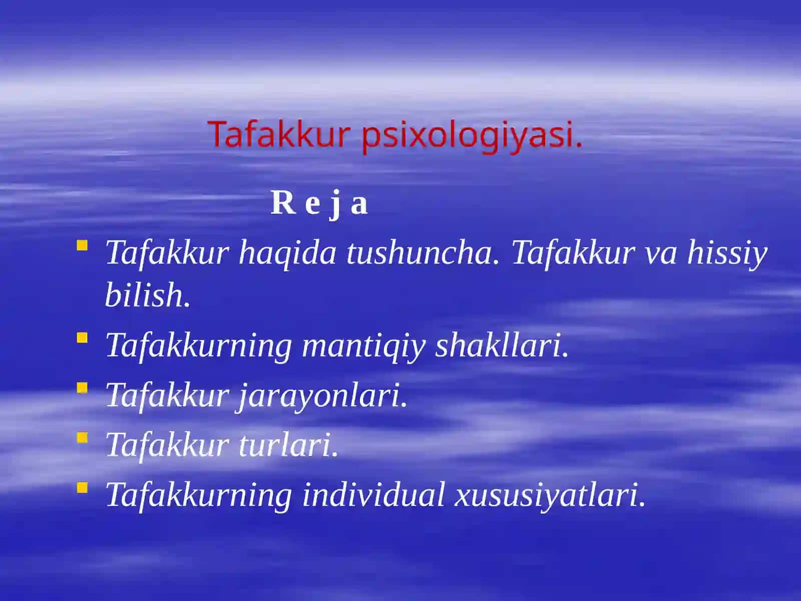 Tafakkuroperatsiyalari 2