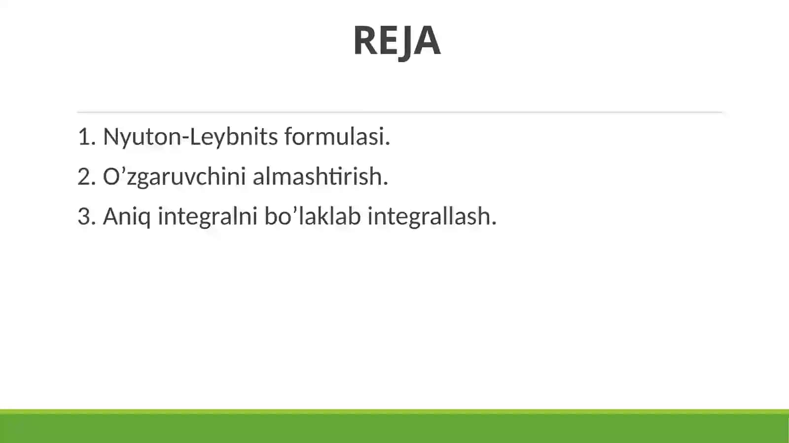 Nyuton-Leybnits formulasi 2