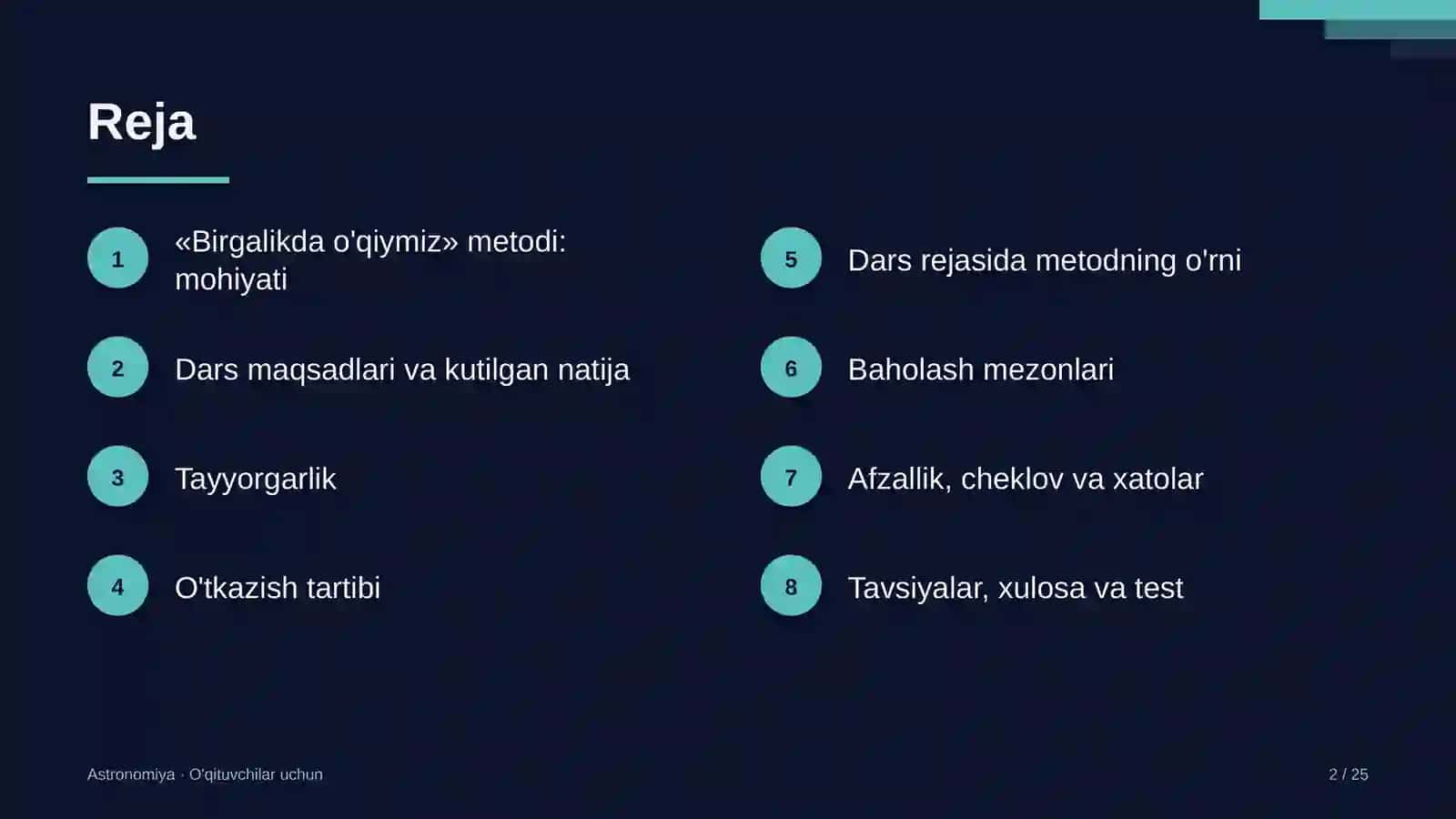 astronomiya darslarida birgalikda o'qiymiz metodidan foydalanish 2395 2