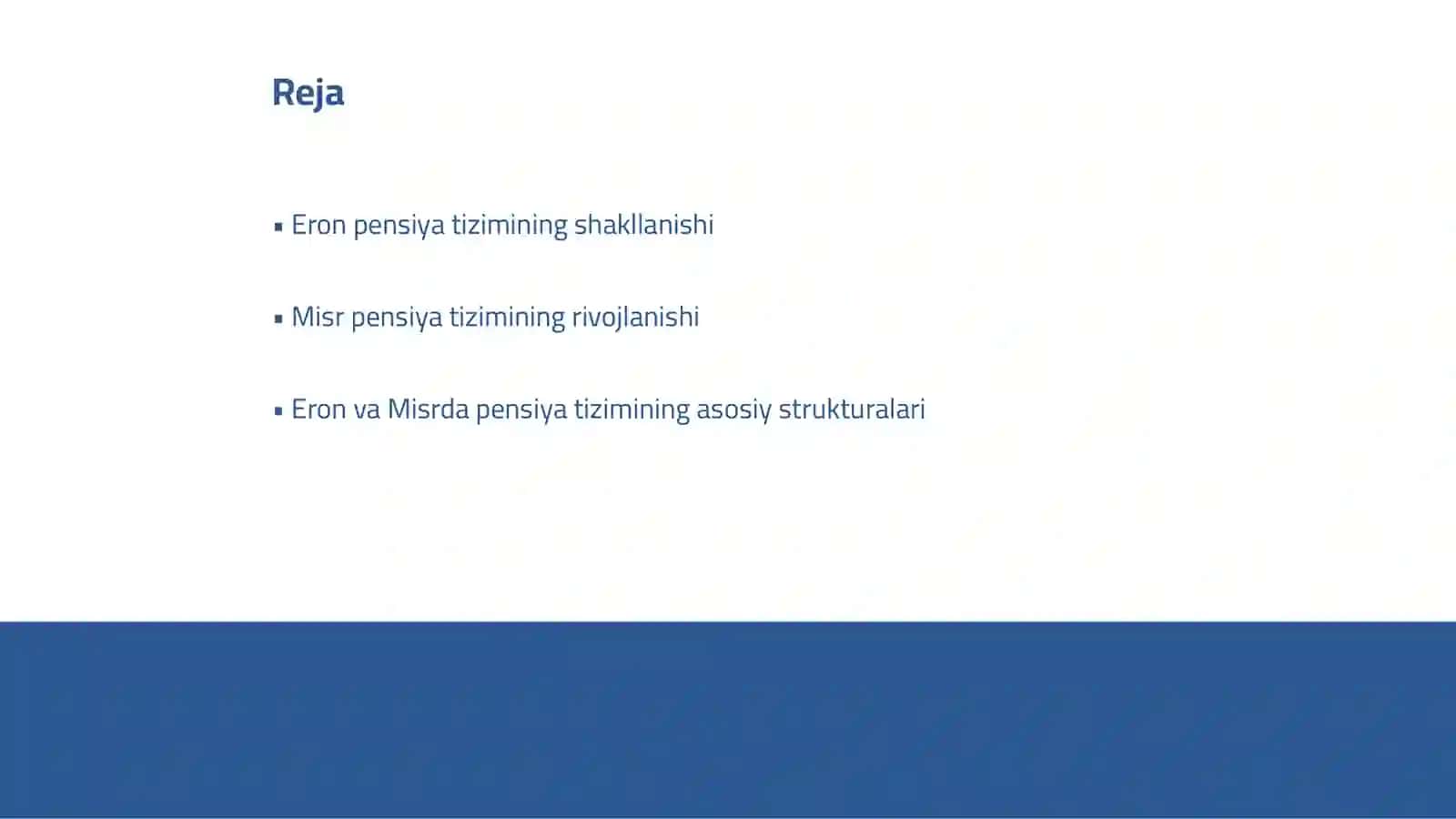 Eron va Misr davlatlarida pensiya tizimining rivojlanish tarixi 2