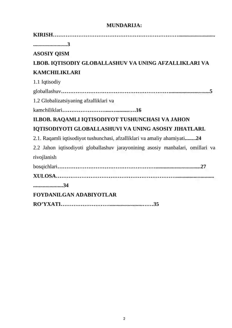 Iqtisodiy globallashuv va raqamli iqtisodiyotning o'zaro bog'liqligi 2