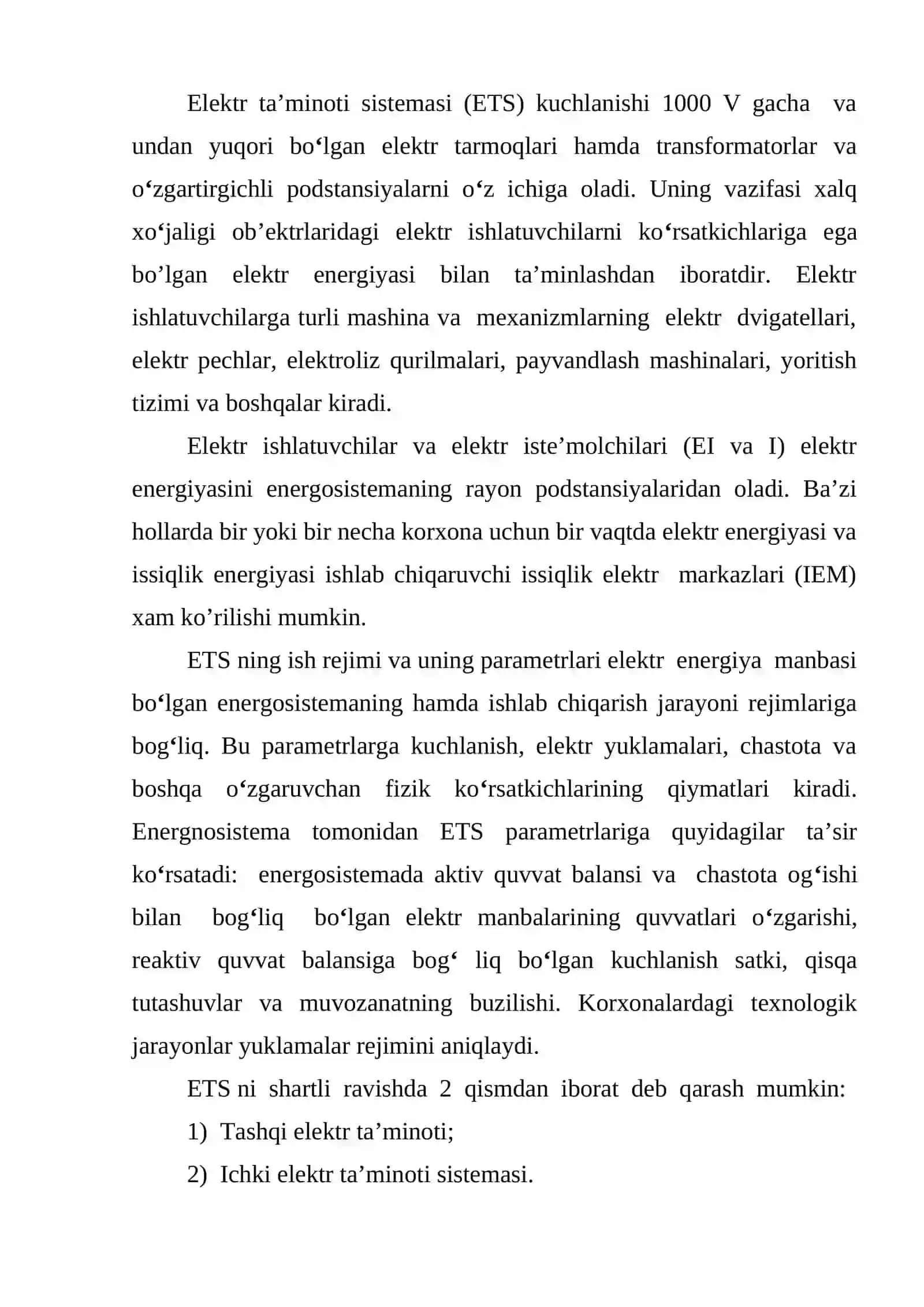 Elektr ta'minoti asoslari 2