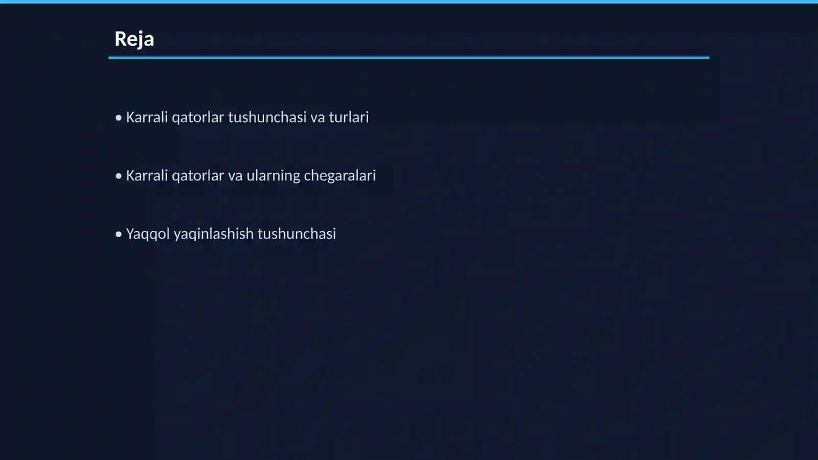 Karrali qatorlar va ularning yaqinlashishi tushunchasi 2