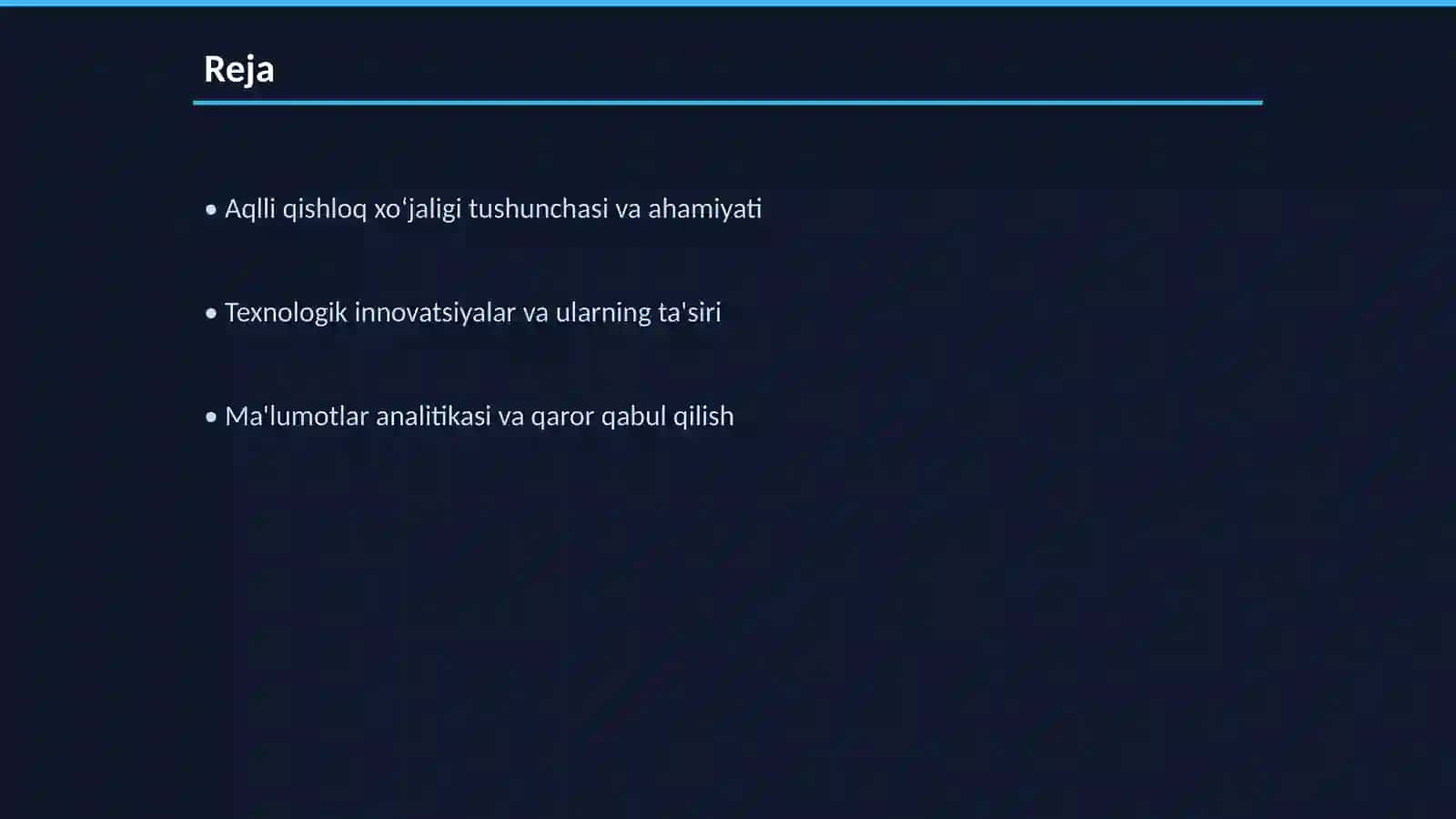 Aqlli qishloq xoʻjaligi texnikalari 2