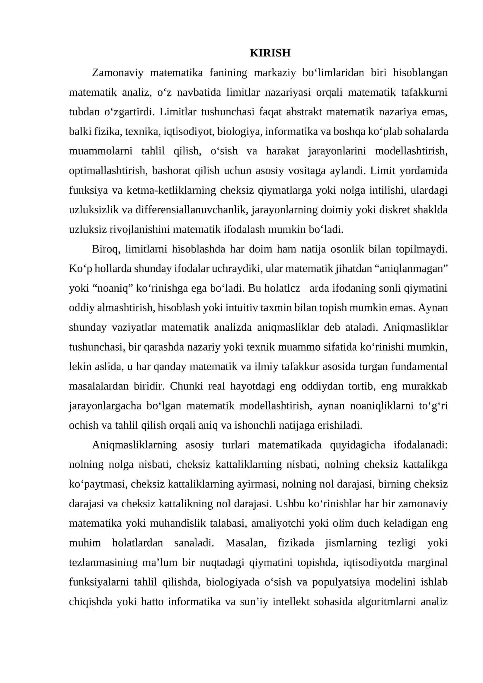 ANIQMASLIKLAR, ANIQMASLIKLARNI OCHISHNING LOPITAL QOIDASI 2