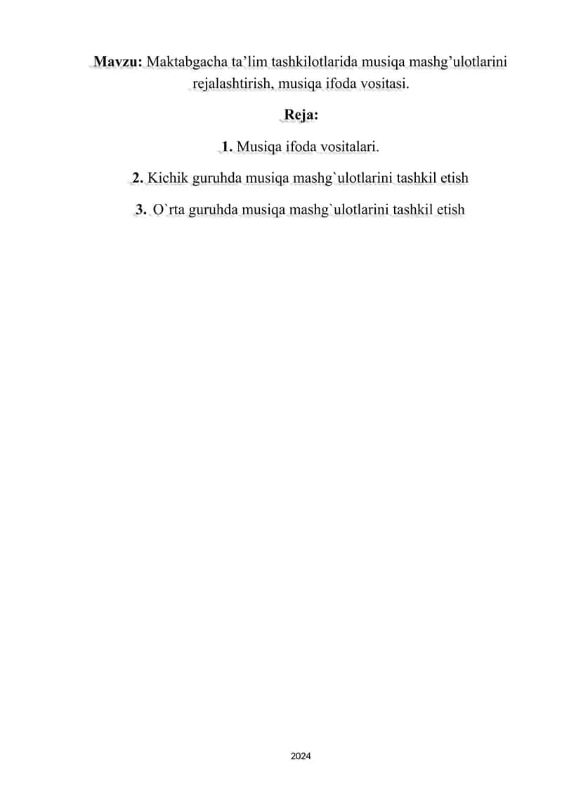 Bolalar musiqiy ta'limi metodikasi 2
