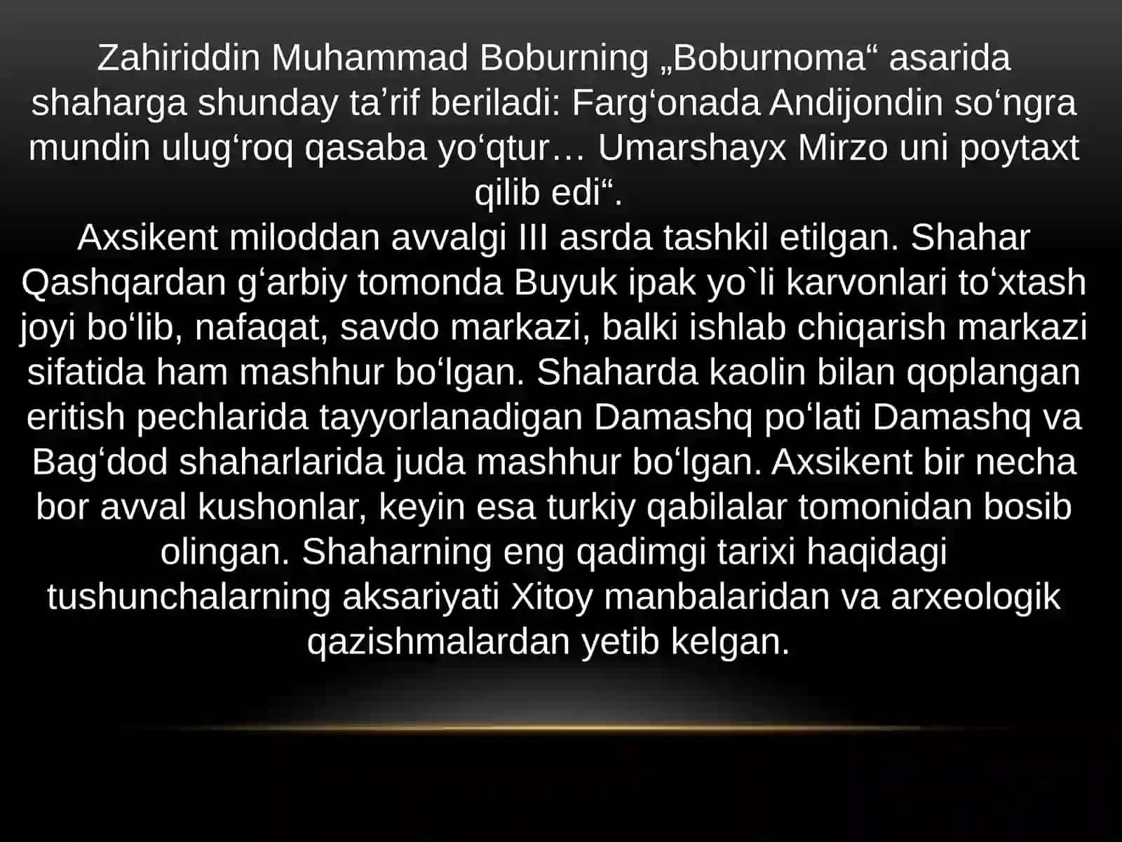 Tarix fanidan tayyorlagan loyiha 2