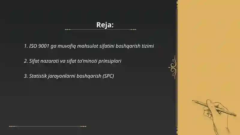 Ishlab chiqarish korxonalarida mahsulot sifatini boshqarish 2