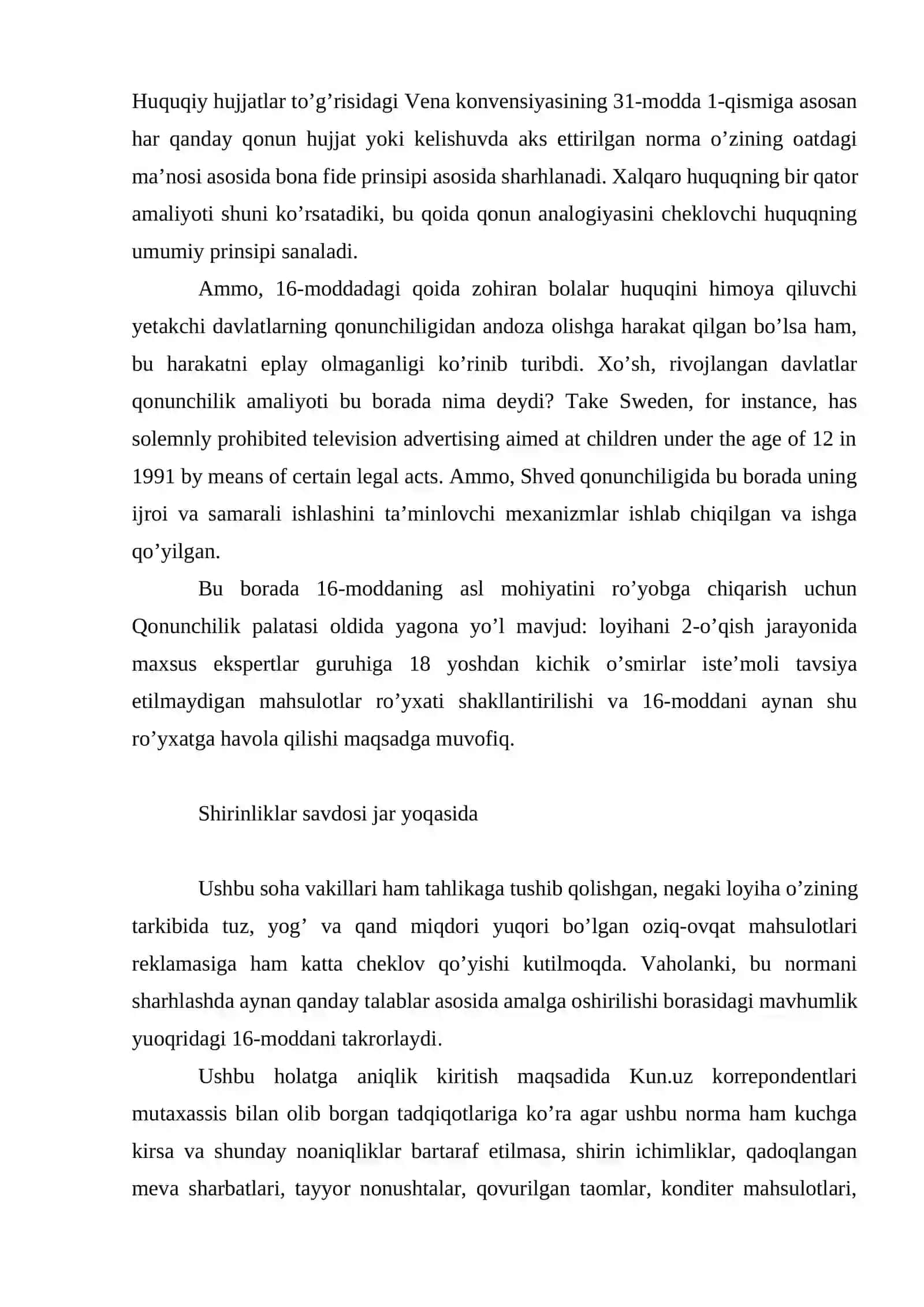 Yangi qonunchilik kimga zarar: maqsad va yechim 2