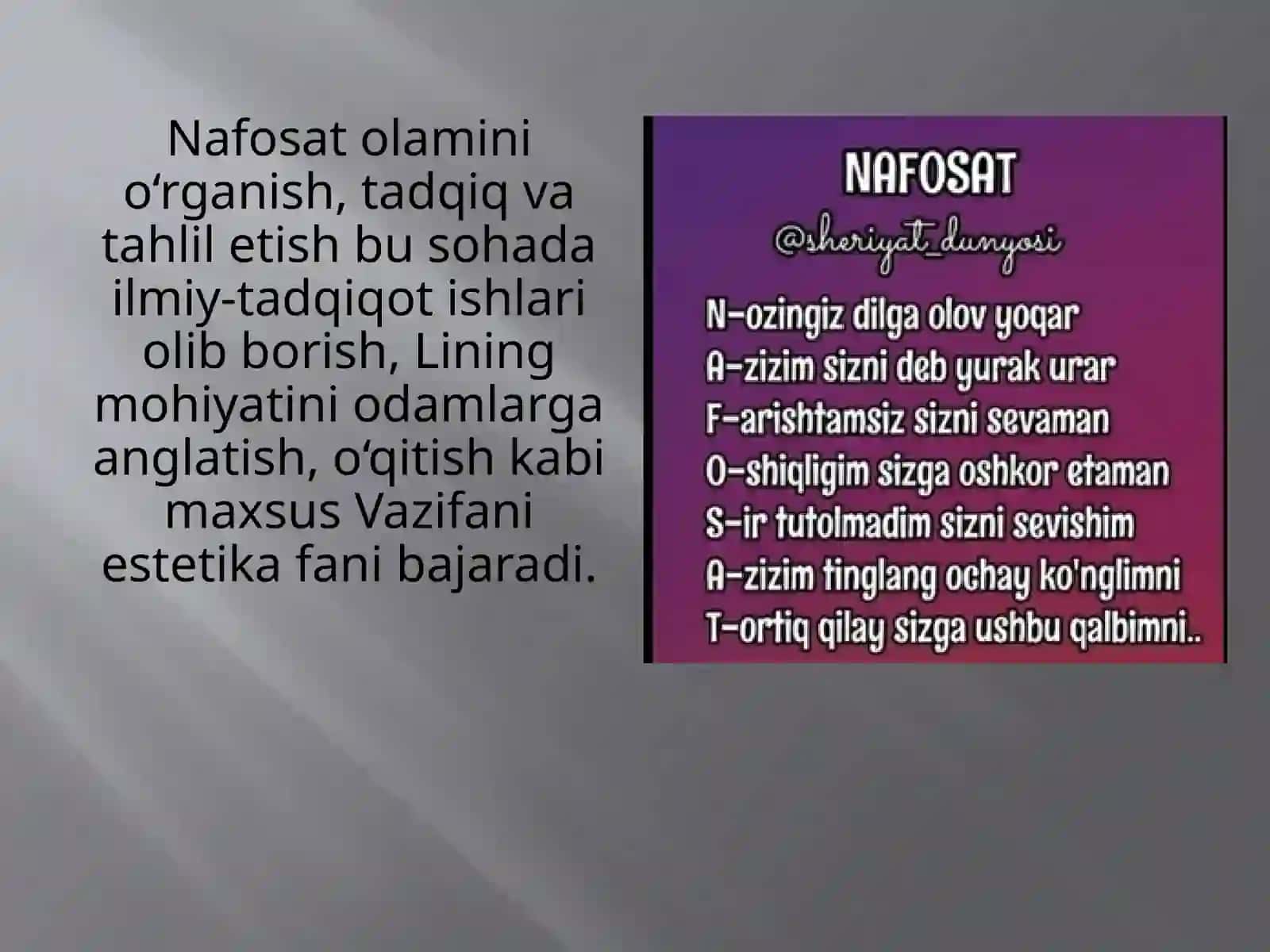 Estetika va ahloqshunoslik 2