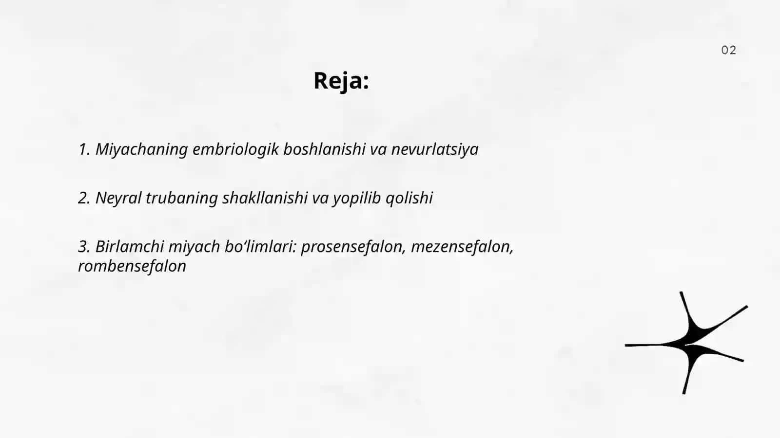 Miyachaning rivojlanish anatomiyasi 2
