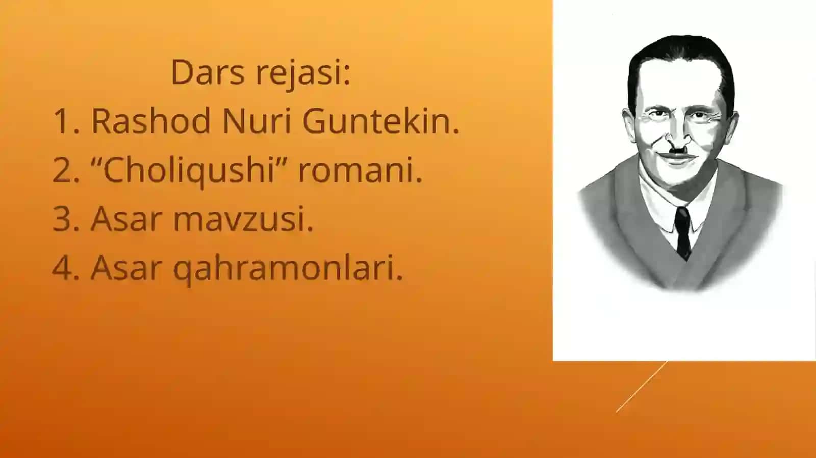 Rashod Nuri Guntekinning "Choliqushi" romani darsi 2