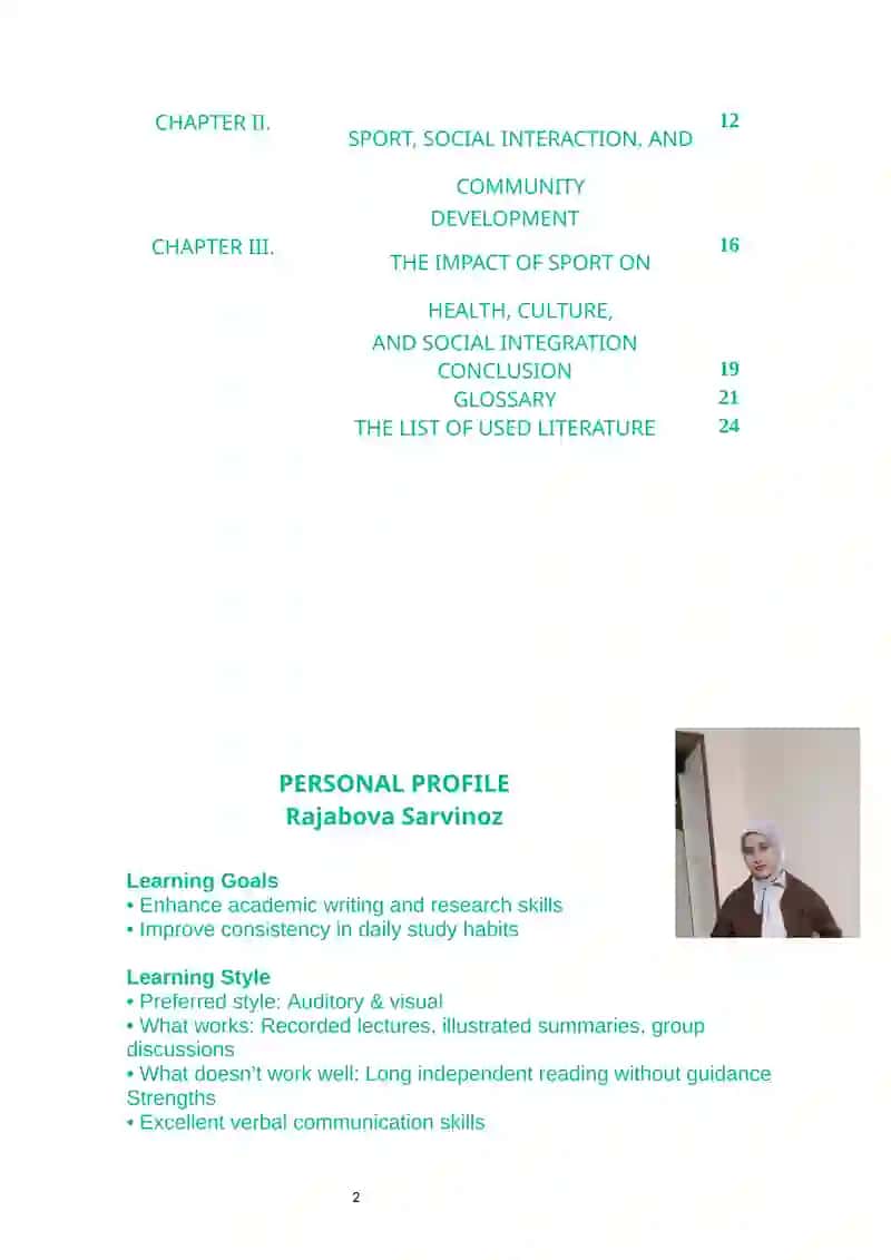 sport and society 2