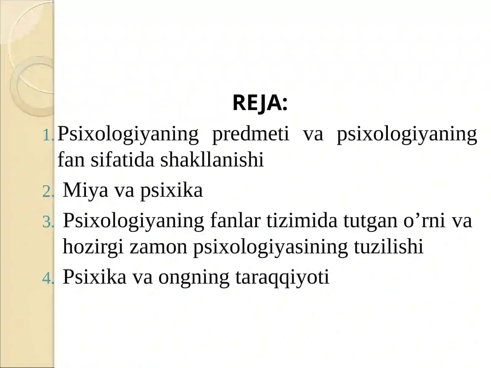 UMUMIY PSIXOLOGIYAGAFANINING PREDMETI 2