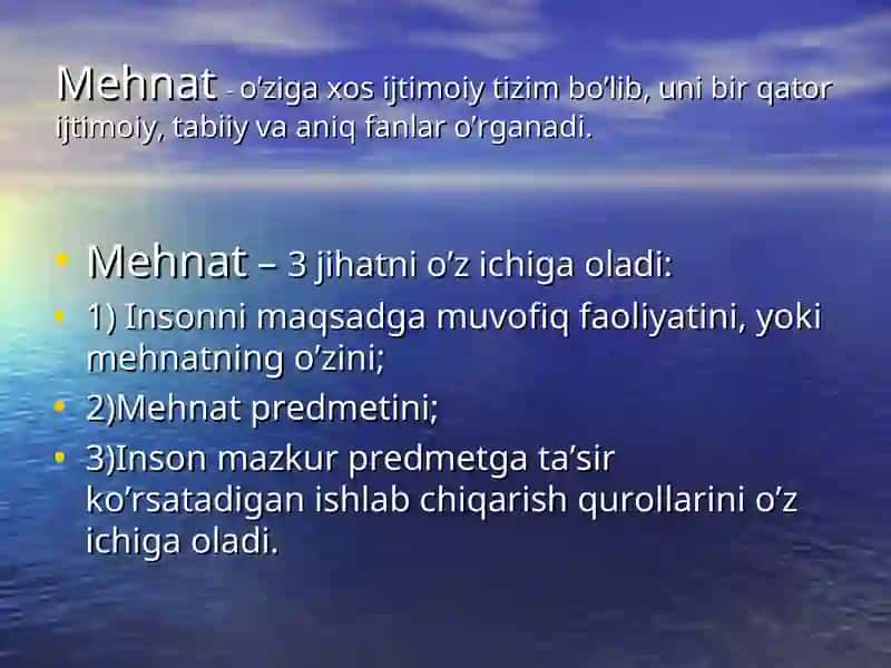 Mehnat sotsiologiyasi 2