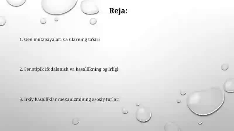 Irsiy kasalliklarning kelib chiqish mexanizmi 2