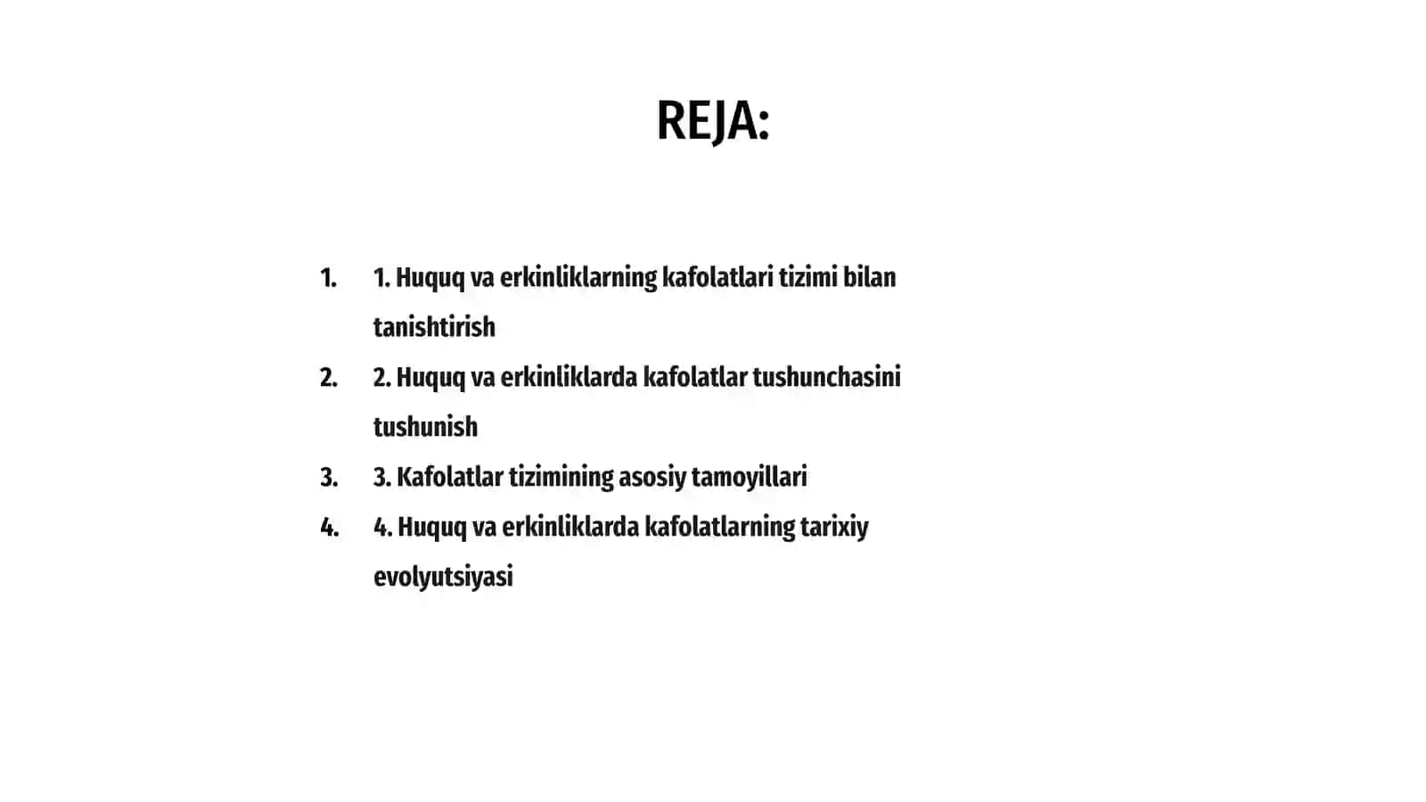 Huquq va erkinliklar kafolatlarining tizimi 2