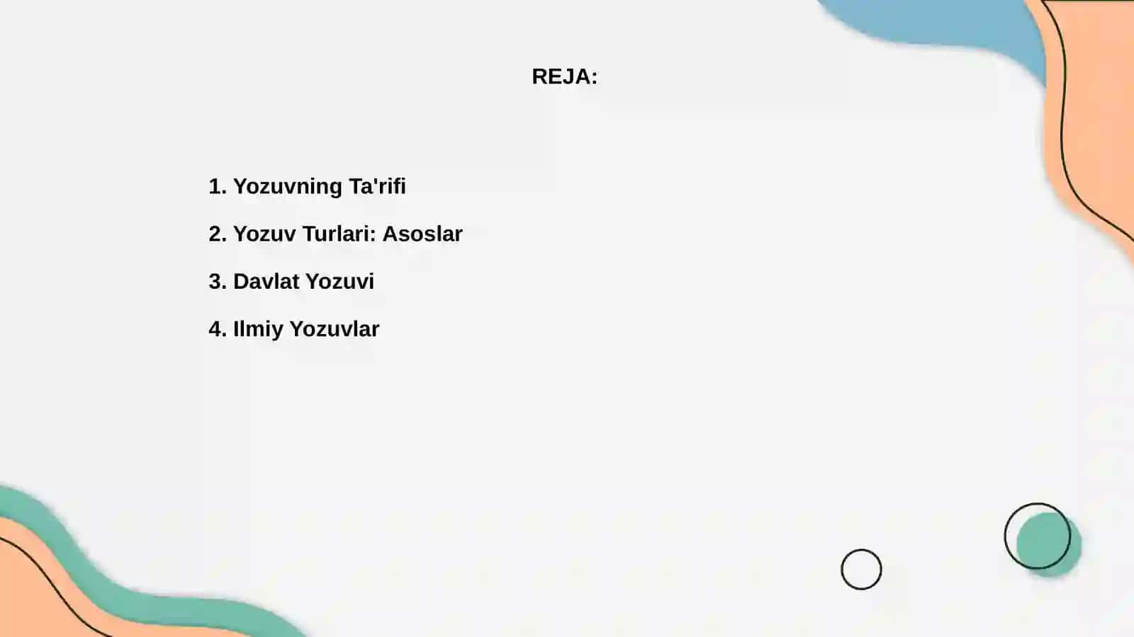 Yozuv va uning turlari 2