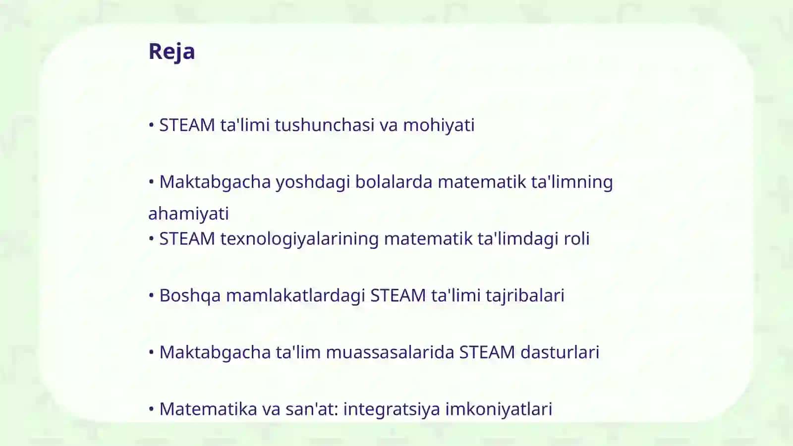 STEAM texnologiyalari bilan matematik ta'limi 2