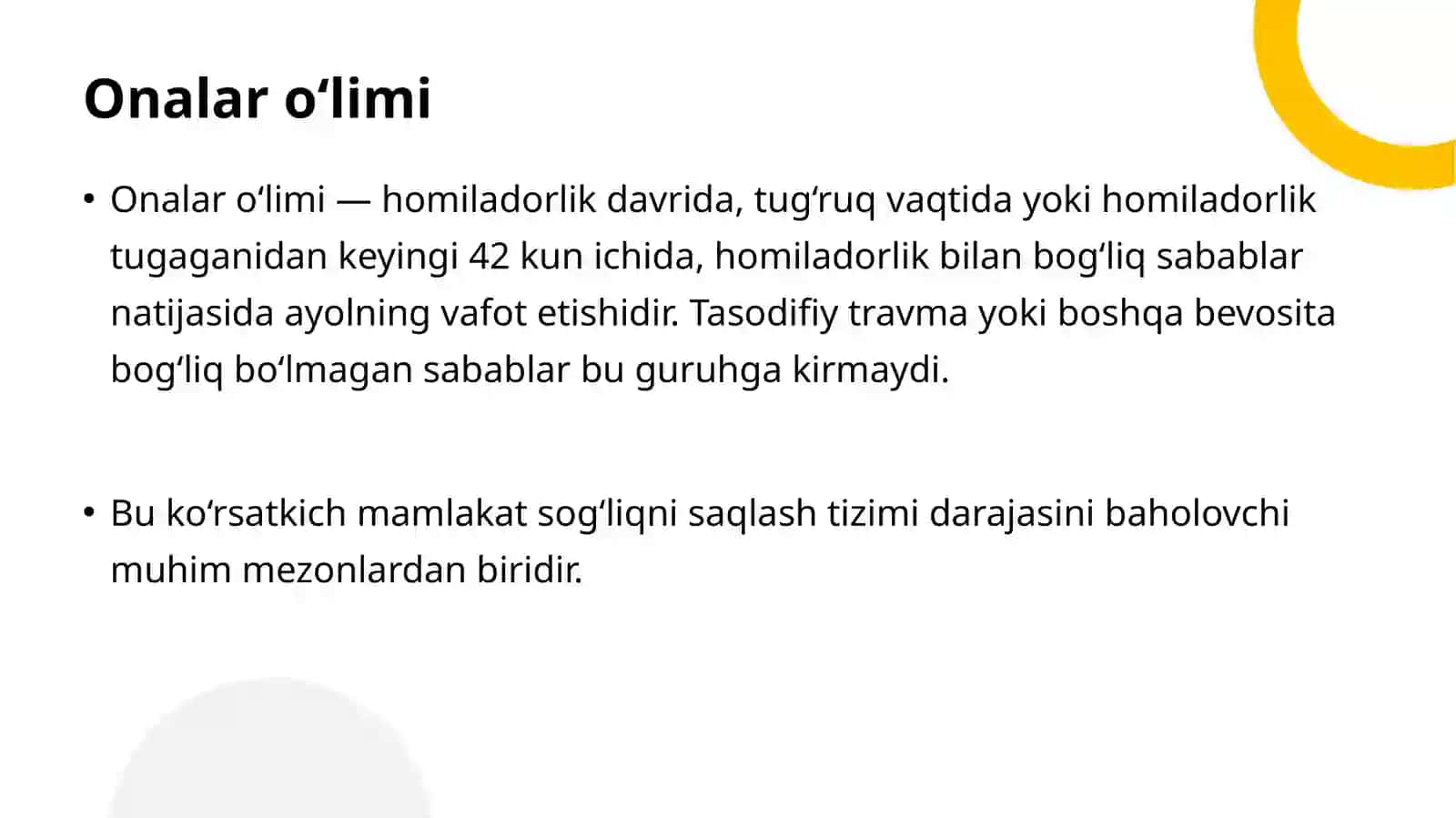 Onalar o‘limi 2