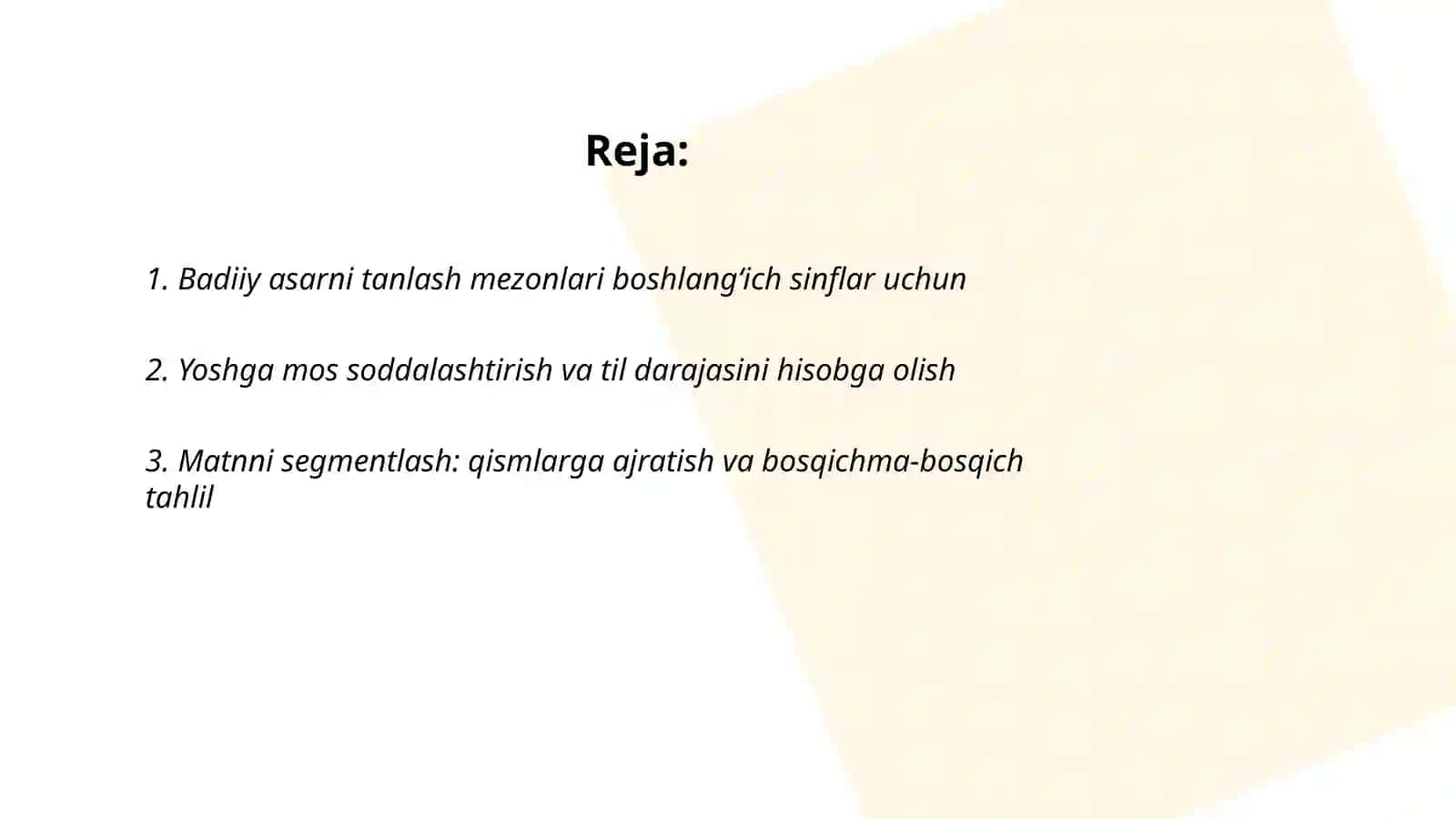Boshlangʻich sinflarda badiiy asarni tahlil qilishning metodik shartlari 2