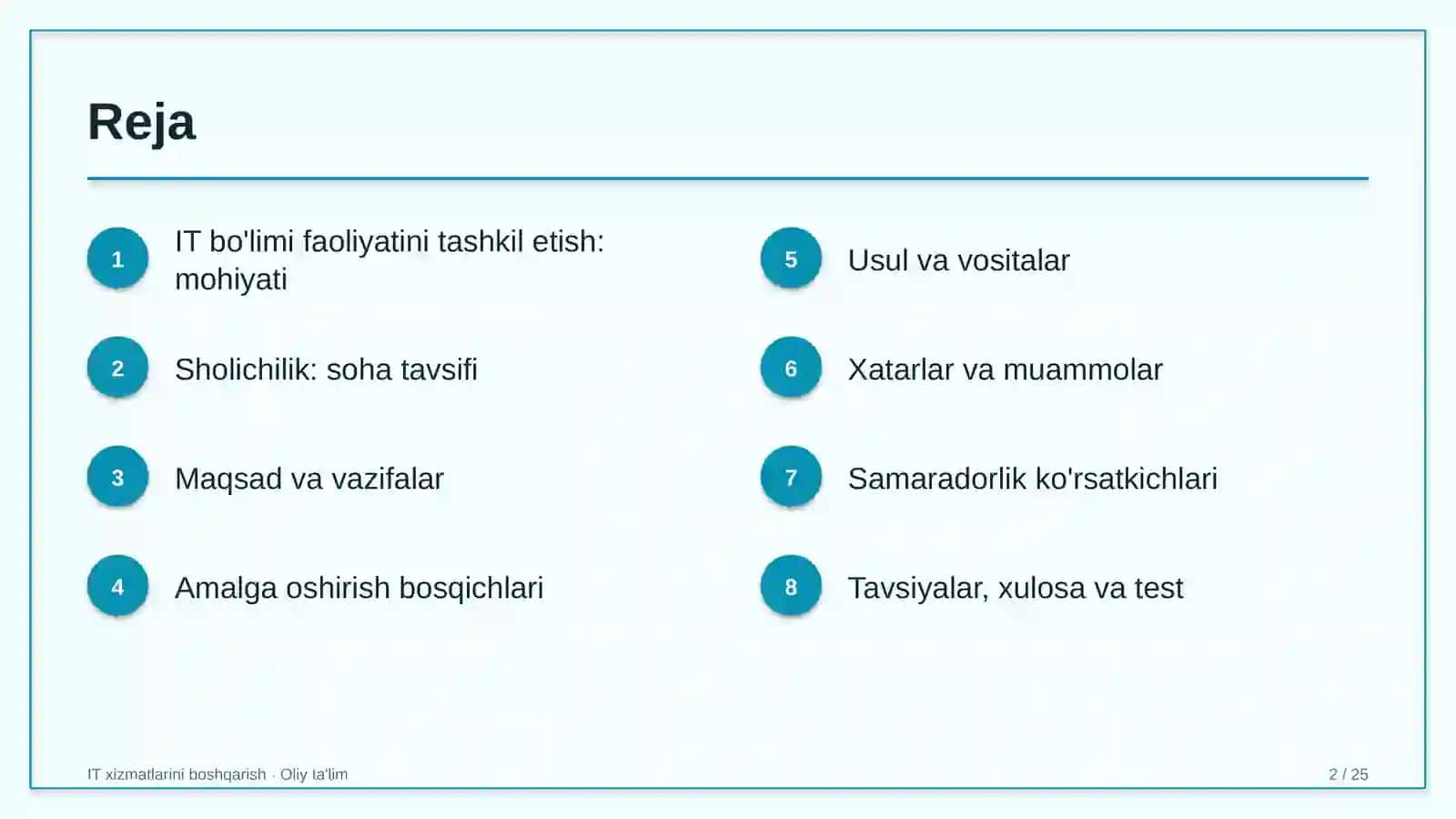sholichilikda axborot texnologiyalari bo'limi faoliyatini tashkil etish 3242 2